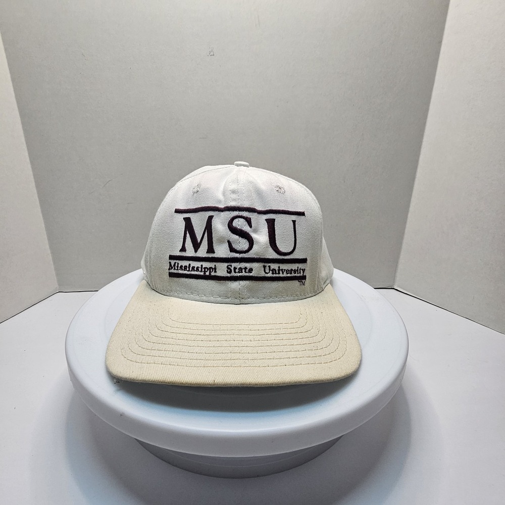 Mississippi State University White Adjustable Baseball Hat Cap by The Game